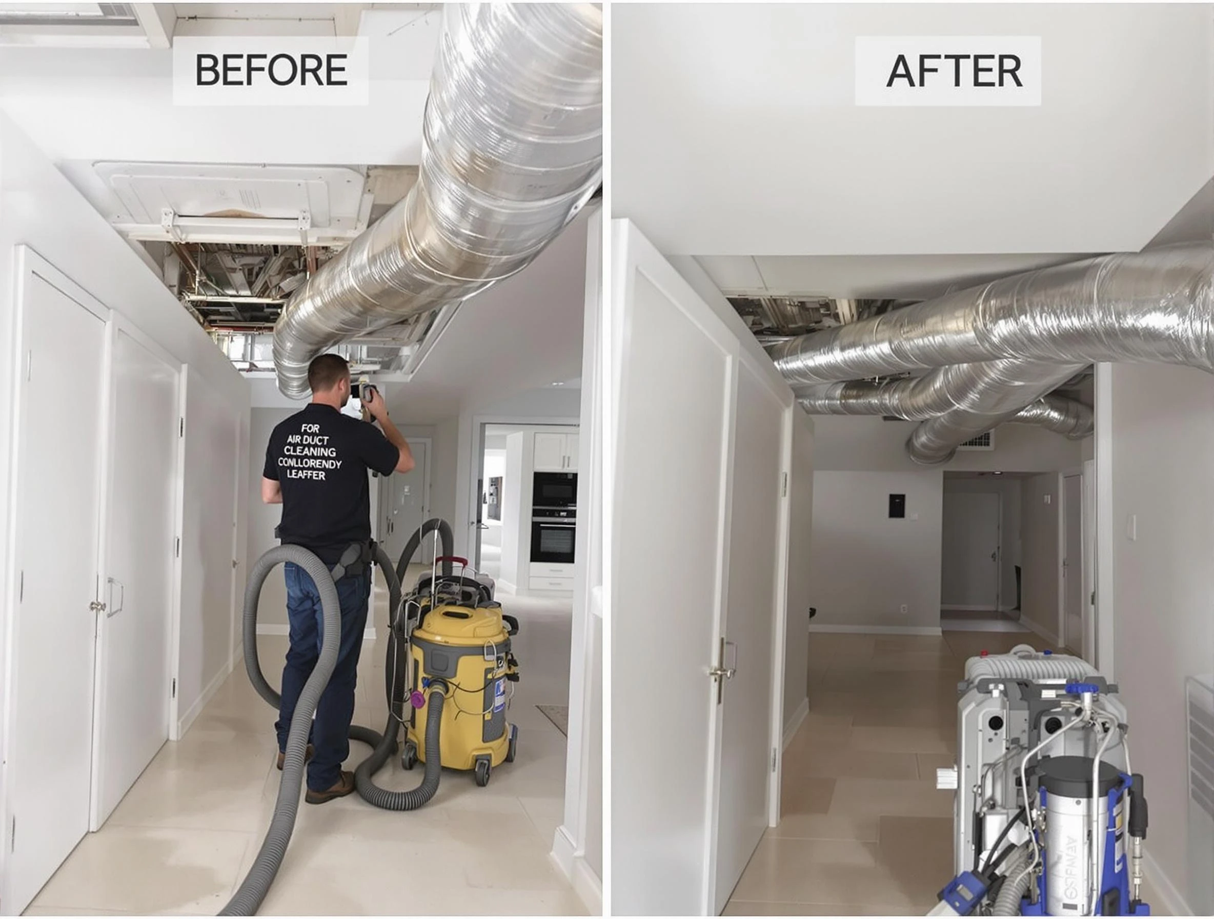 Tuckahoe Air Duct Cleaning professional performing thorough air duct cleaning in Tuckahoe