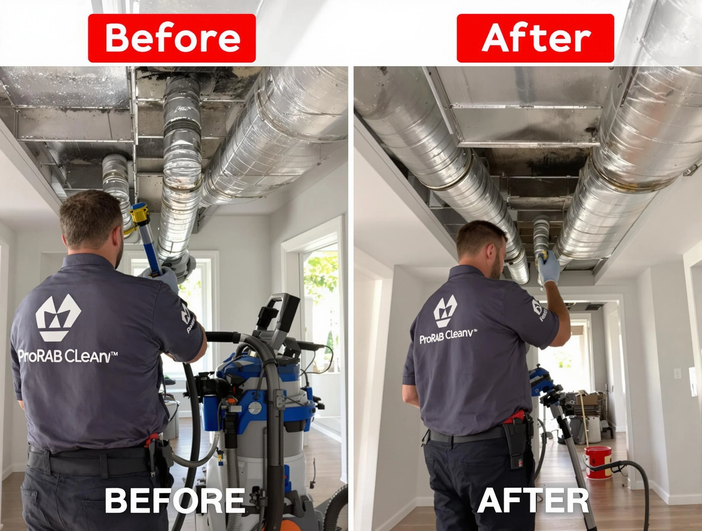 Tuckahoe Air Duct Cleaning expert performing thorough residential duct cleaning in a Tuckahoe home